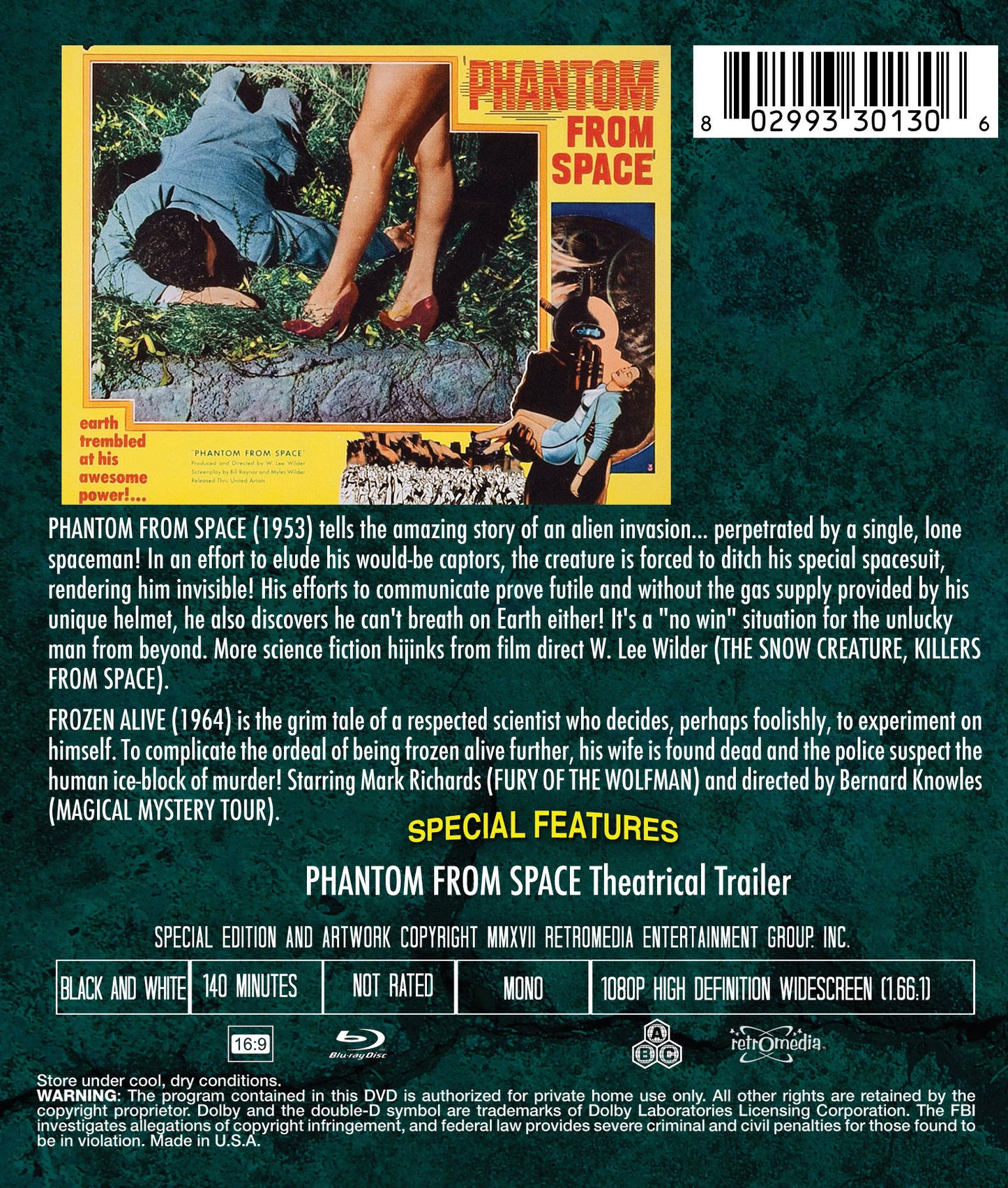 Phantom From Space & Frozen Alive (Double Feature)